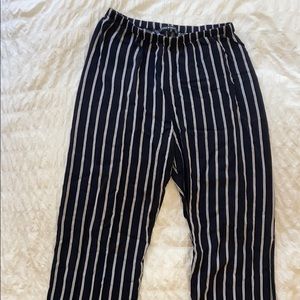 brandy melville striped flowy pants
